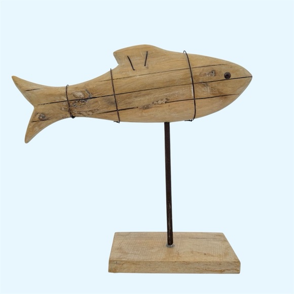 Threshold Other - Threshold Natural Light Brown Wood Fish Table Accent
